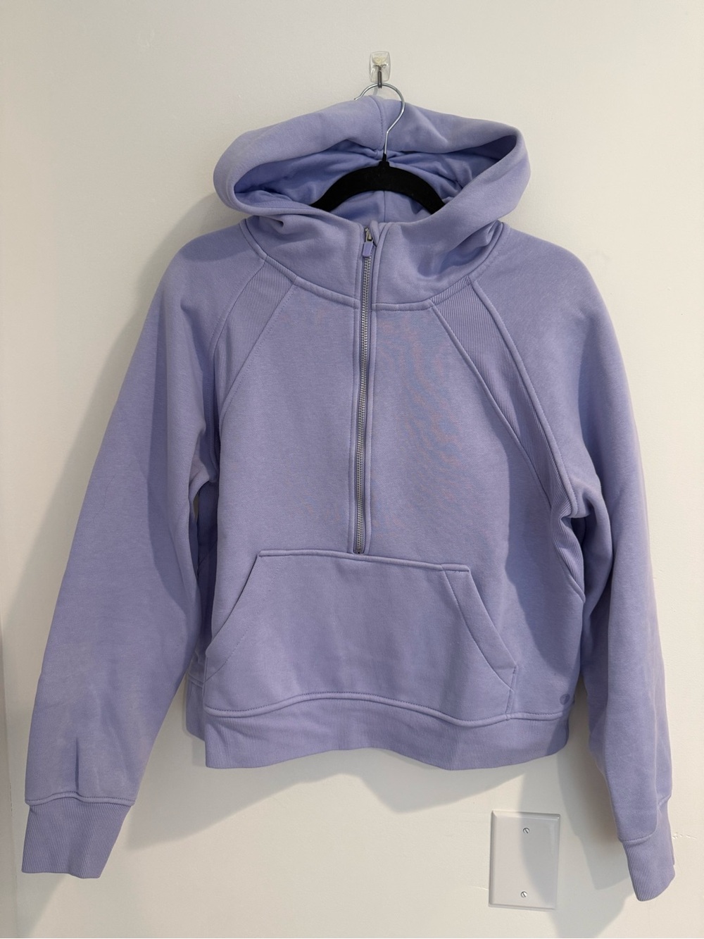 Danskin Lavender Half-Zip Hooded Puffer Pullover